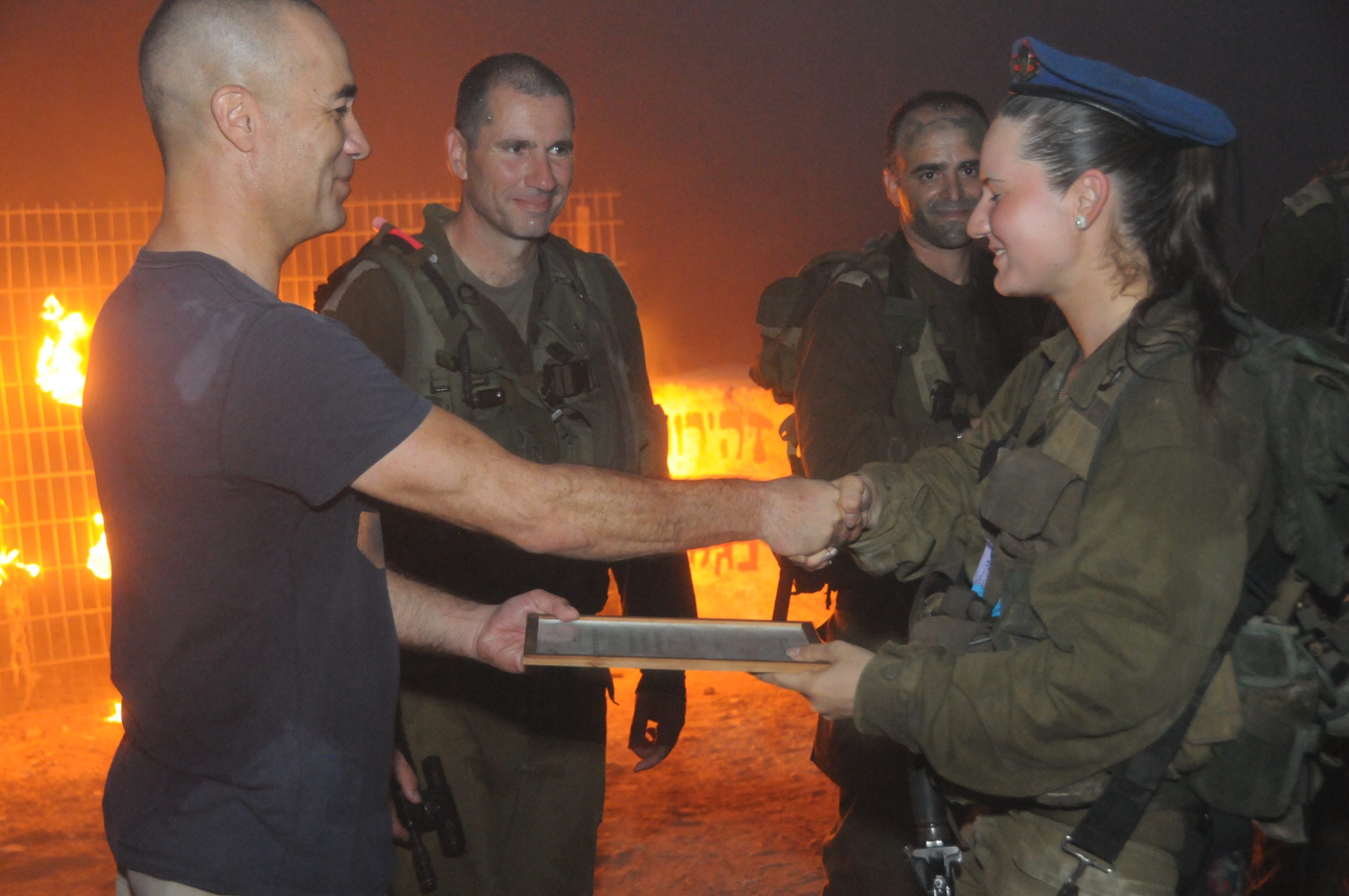 יצחק צדיק באירוע פרויקט אמץ לוחם